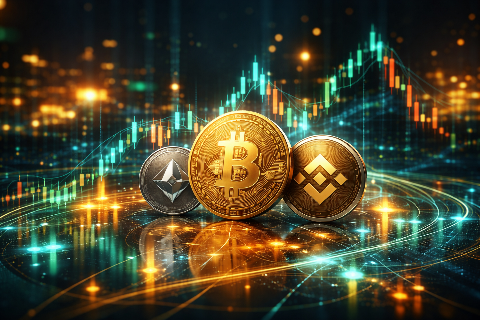 Who’s Really Driving Crypto Market Liquidity Right Now? Crypto market stability shown through a calm digital illustration representing liquidity resilience despite global economic uncertainty